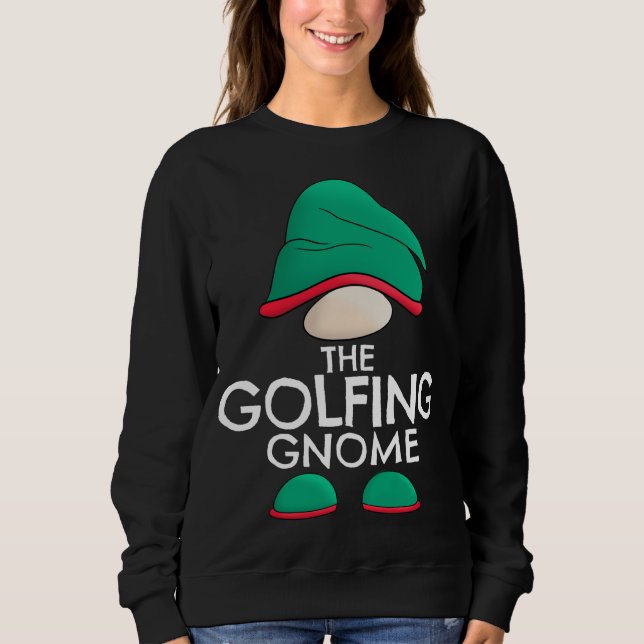 Golfspielen Gnome Matching Familie Weihnachten Paj Sweatshirt (Vorderseite)