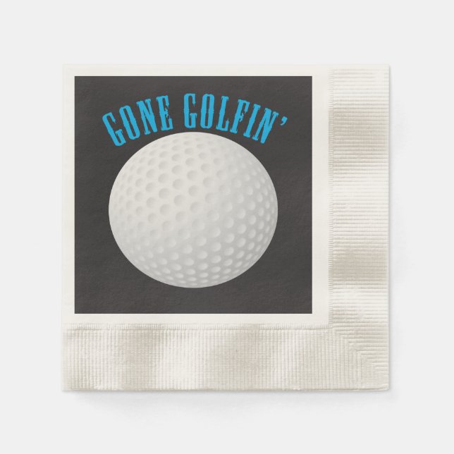 Golfspielen ⛳ 🎁 Golf Ball Golfer Serviette (Vorderseite)