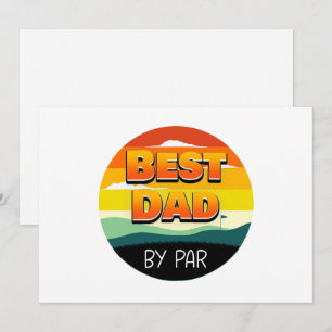 Golfspielen Golfer Vater Der beste Vater Feiertagskarte