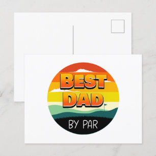 Golfspielen Golfer Vater Der beste Vater Postkarte