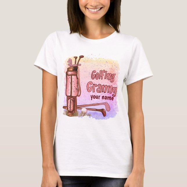 Golfspielen in Granny T-Shirt (Vorderseite)