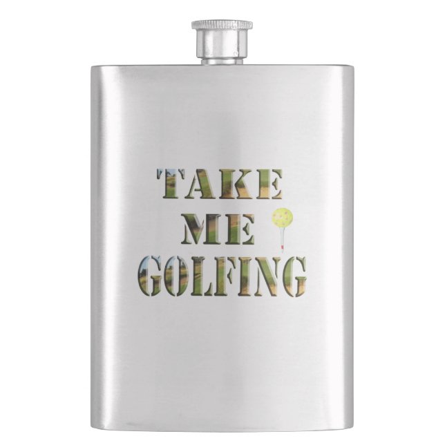Golfspielen, klassische Hip Flasche Flachmann (Vorderseite)