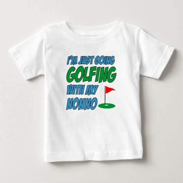 Golfspielen mit einem nicht-italienischen Großkind Baby T-shirt (Vorderseite)