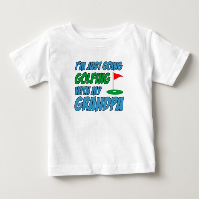 Golfspielen mit Großvater Großkind Baby T-shirt (Vorderseite)