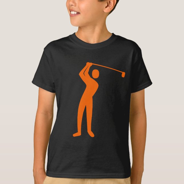 Golfspielen - Orange T-Shirt (Vorderseite)
