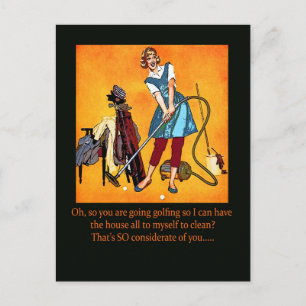 Golfspielen Postkarte