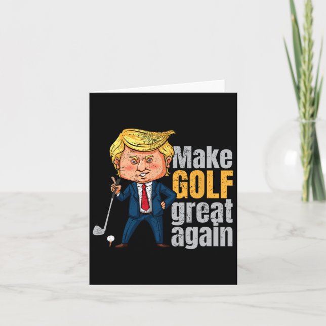 Golfspielen Pro-Trump - Golf wieder großartig mach Karte (Vorderseite)