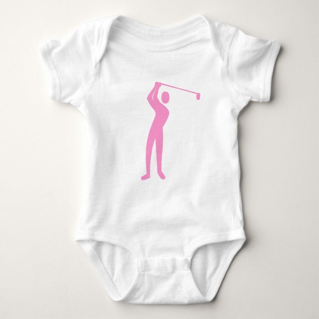 Golfspielen - Rosa Baby Strampler (Vorderseite)