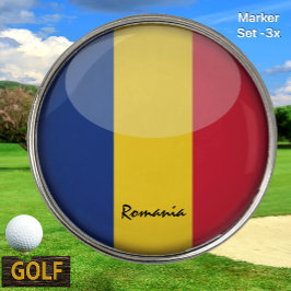 Golfspielen Rumänien & Rumänien Flagge /Golf Ball