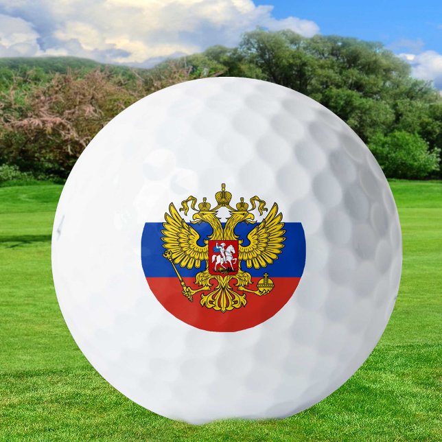 Golfspielen Russland & Russische Flagge / Golf Р о Golfball (Von Creator hochgeladen)