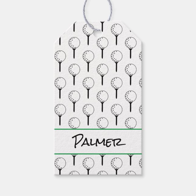 Golfspielen T-Shirt Golf Ball NAME Sport Spaß Geschenkanhänger (Vorderseite)