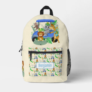 Golfspielende Dschungeltiere Baby Personalisieren Bedruckter Rucksack