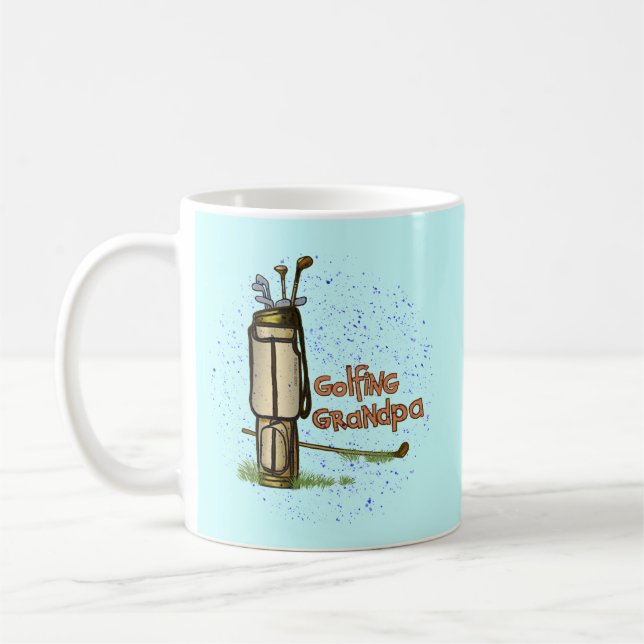 Golfspielender Opa Tasse (Links)