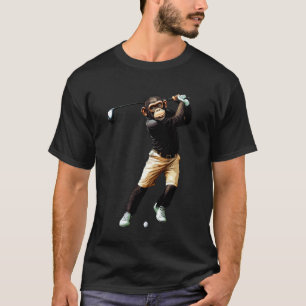 Golfspielender Schimpanse Golf Schimpanse T-Shirt