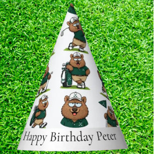 Golfspielender Wombat-inspiriert Partyhütchen