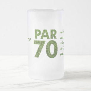 Golfspieler-70. Geburtstags-Party Mattglas Bierglas