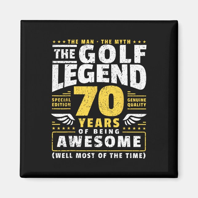 Golfspieler 70 Jahre alt Golfer Magnet (Vorne)