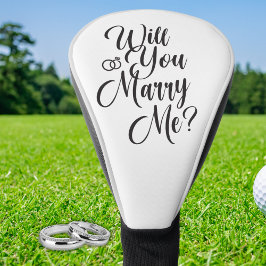 Golfspieler Antrag Geschenk - „Willst du mich heir Golf Headcover