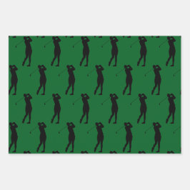 Golfspieler auf dem Green Geschenkpapier Set