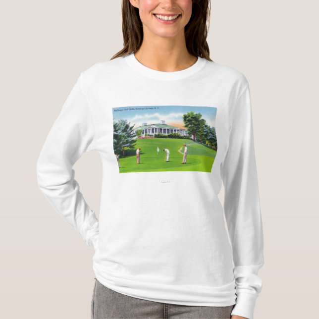 Golfspieler auf McGregor Golfplatz-Szene T-Shirt (Vorderseite)