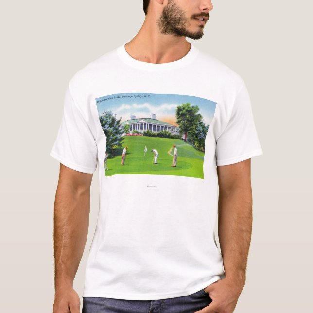 Golfspieler auf McGregor Golfplatz-Szene T-Shirt (Vorderseite)