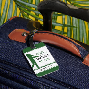 Golfspieler BESTER OPA NACH PAR Personalisiert Gepäckanhänger