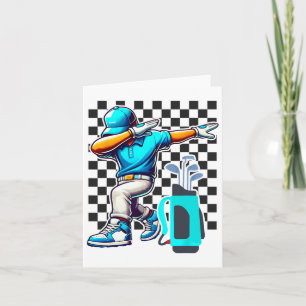 Golfspieler Dabbing Golfer Golfspielen Funny Boys Karte