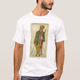 Golfspieler, der einen Desaster auf den T-Shirt