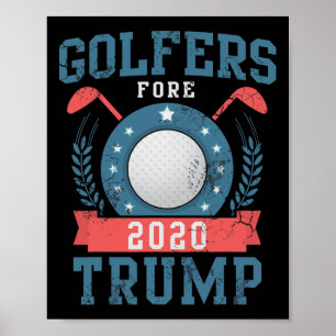 Golfspieler für Trump Wahl Golf Golfen Republikane Poster