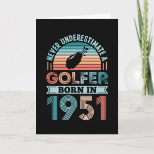 Golfspieler, geboren 1951 Golfen zum 70. Geburtsta Karte