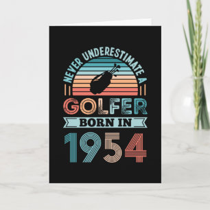 Golfspieler geboren 1954 Golfen 70. Geburtstagsges Karte
