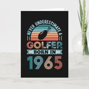 Golfspieler geboren 1965 Golfen 60. Geburtstagsges Karte