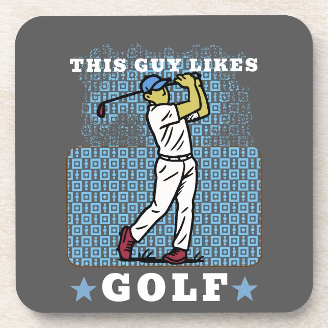 Golfspieler Getränkeuntersetzer (Vorderseite)