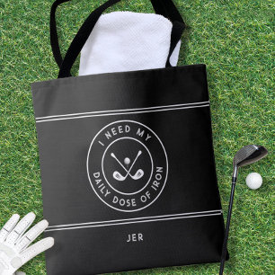 Golfspieler Golf Eisen Humor Lustig Modern Schwarz
