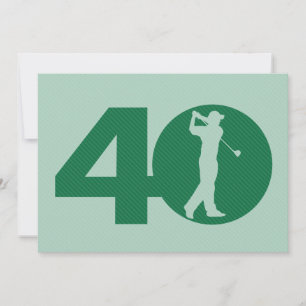 Golfspieler-Golf-Grün-Minzen-40. Einladung