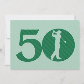 Golfspieler-Golf-Grün-Minzen-50. Einladung