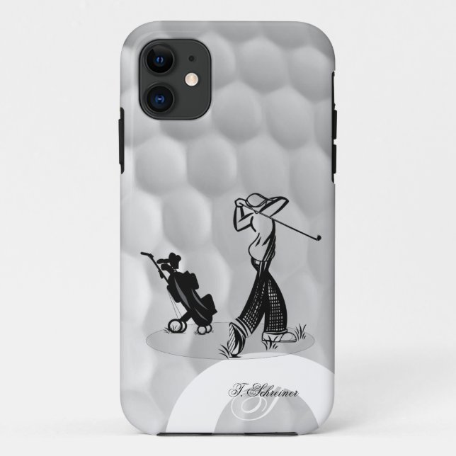Golfspieler-Golfball Iphone 5 des Monogramm-M Fall Case-Mate iPhone Hülle (Rückseite)