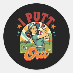 Golfspieler Golfer Golfclub Par Abschlag Ich putte Runder Aufkleber