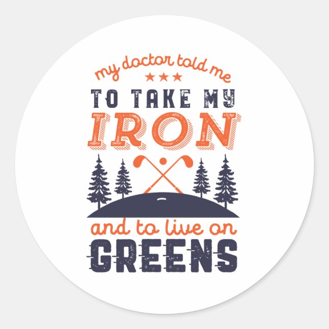 Golfspieler Golfspieler Golf Golf Golf spielen Gol Runder Aufkleber (Vorderseite)