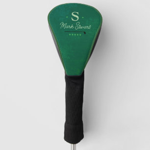 Golfspieler Golfspieler Monogramm Grün Golf Headcover