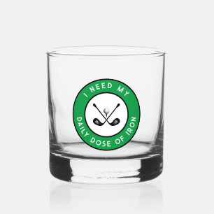Golfspieler Humor Golf Eisen Lustig Sport Schwarz  Whiskyglas