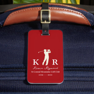 Golfspieler Klassisch rote Golfer Gepäckanhänger