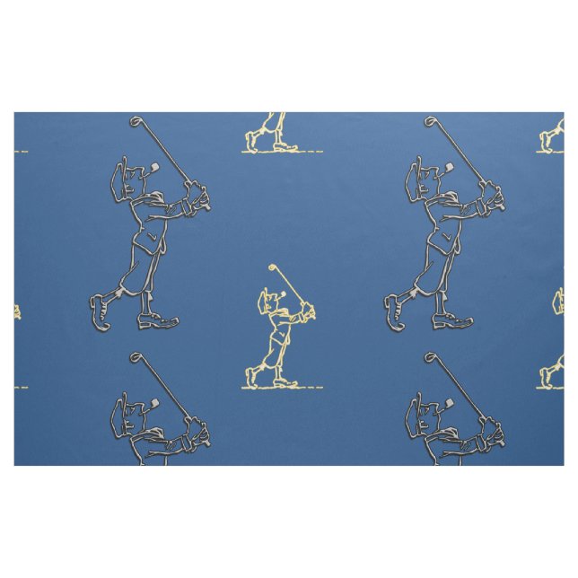 Golfspieler-Konturentwurf ~ editable Hintergrund Stoff (Fat Quarter (45,7 x 55,9 cm))