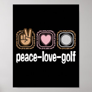 Golfspieler Leopardendruck Frauen Mädchen Kinder F Poster
