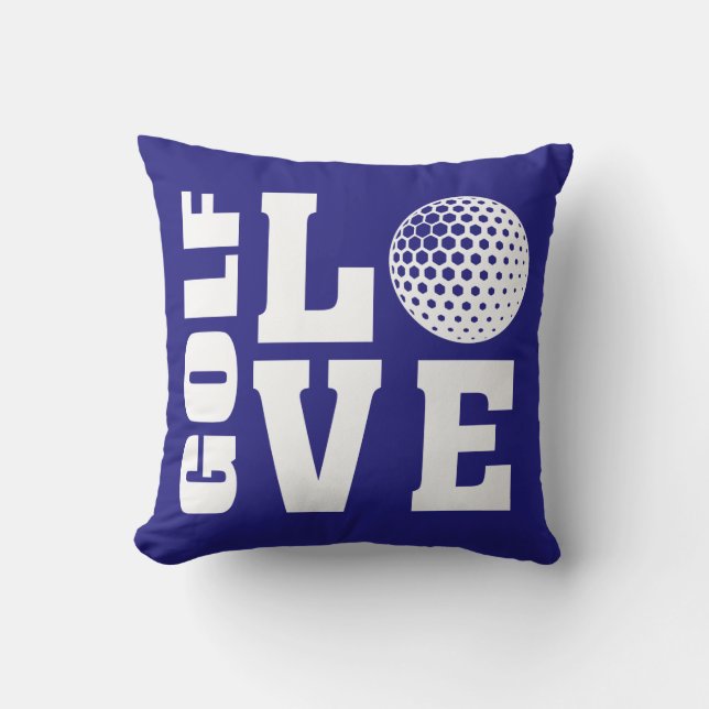 Golfspieler - Liebe Blue Kissen (Vorderseite)