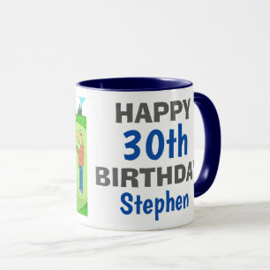 Golfspieler mit verfehltem Putt, Geburtstag Tasse