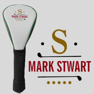 Golfspieler-Monogramm Golf Headcover