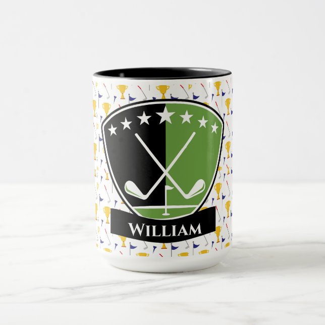 Golfspieler-Monogramm Tasse (Zentrum)
