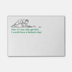 Golfspieler Posten-es-Anmerkungen Post-it Klebezettel