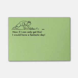 Golfspieler Posten-es-Anmerkungen Post-it Klebezettel